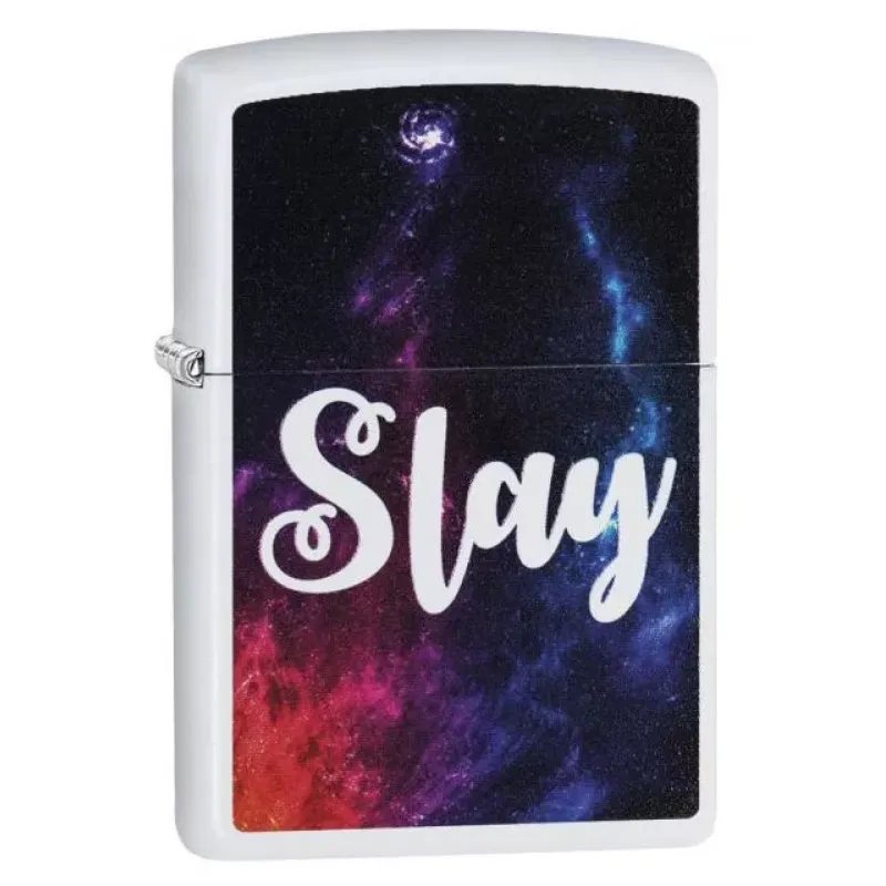 Зажигалка бензиновая ZIPPO Slay Design, белый, цветной (29620)