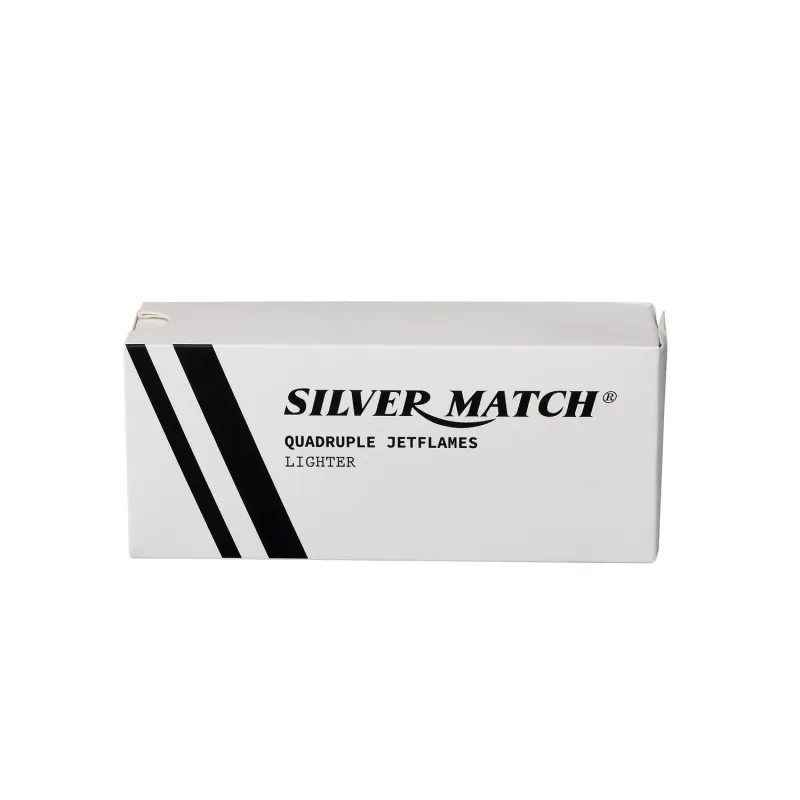 Газовая зажигалка 4 турбо Silver Match ROME металл, темный лед (40674357DRI)