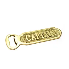 Відкривачка для пляшок бронзова "Captain" (14х4,5х0,3 см) золотистий (DN26582)