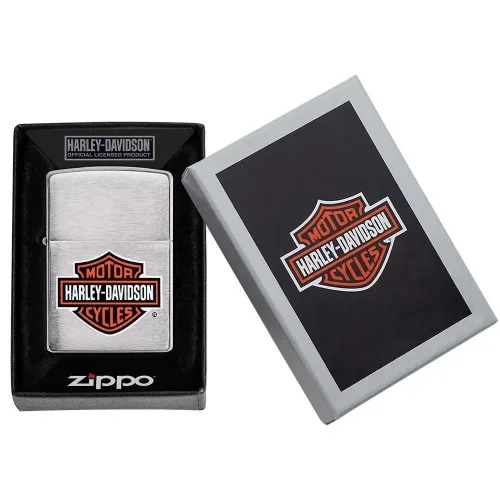 Зажигалка бензиновая Zippo Classic brushed chrome Harley-Davidson (200HDH252)