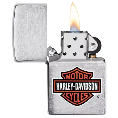 Зажигалка бензиновая Zippo Classic brushed chrome Harley-Davidson (200HDH252)