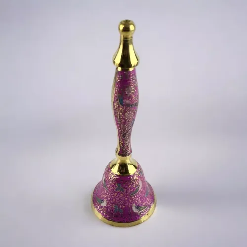 Інше Дзвіночок бронзовий із ручкою Н-21,5 см "Пташки на рожевому фоні" гравіювання (DN35951B)