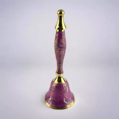 Інше Дзвіночок бронзовий із ручкою Н-21,5 см "Пташки на рожевому фоні" гравіювання (DN35951B)