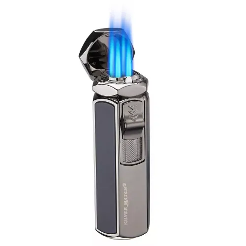 Газові запальнички Газова запальничка 4 турбо Silver Match ROME метал, темний лід (40674357DRI)