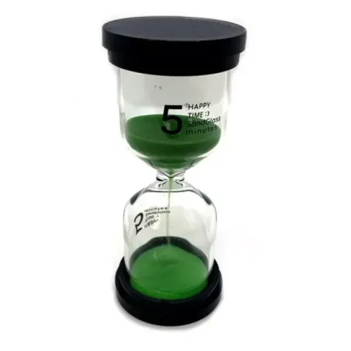Песочные часы Часы песочные на 5 минут зеленый песок 10,5х4,5х4,5 см (DN30720D)