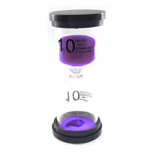 Пісочний годинник Годинник пісочний None на 10 хвилин 10.5х4.5х4.5 см Фіолетовий пісок (DN32239D)