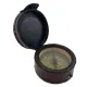 Компасы, лупы Компас безжидкостный брогнзовый в кожаном футляре "Dollond London" античный d-7 см h-3см (DN32256)