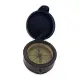 Компасы, лупы Компас безжидкостный брогнзовый в кожаном футляре "Dollond London" античный d-7 см h-3см (DN32256)