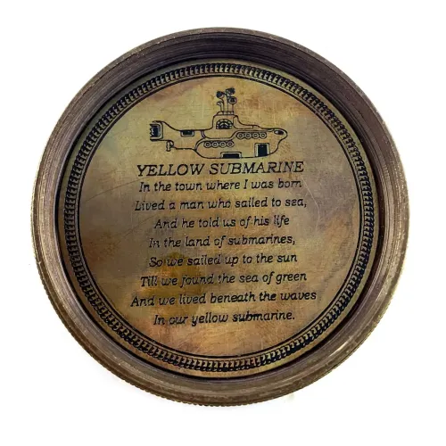 Компасы, лупы Компас бронзовый "Beatles" Brass Beatles Compass d-6,h-2 см (DN26575A)