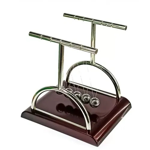 Приниматели решений и антистрессы Маятник Шары Ньютона антистресс инерционные (17,5х18х15 см)пластик, металл, коричневые (DN29727)