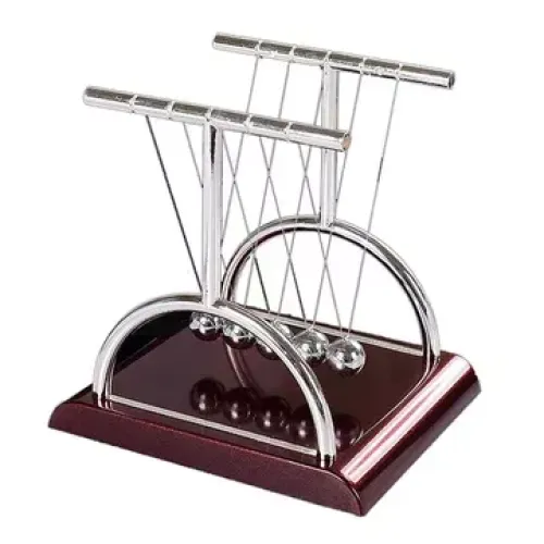 Приниматели решений и антистрессы Маятник Шары Ньютона антистресс инерционные (17,5х18х15 см)пластик, металл, коричневые (DN29727)