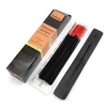 Пахощі з дерев'яною підставкою Tulasi Frankincense & Myrrh 40 аромапалочок (DN34549)