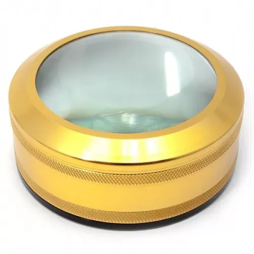 Компаси, лупи Універсальна збільшувальна екранна лупа кругла, метал, золотистий, кратність 6Х d-9 см h-4,5 см (DN29775)