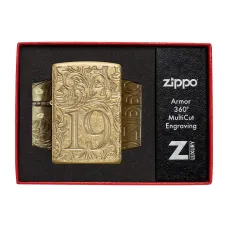 Запальничка армована бензинова ZIPPO Armor® Tumbled Brass 1932 Filigree Design, золотиста (46776)