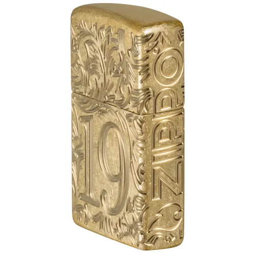 Бензинові запальнички Запальничка армована бензинова ZIPPO Armor® Tumbled Brass 1932 Filigree Design, золотиста (46776)