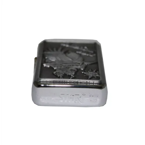 Бензиновые зажигалки Зажигалка бензиновая STAR Серебристая (23596STAR)