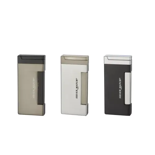 Газові запальнички Запальничка газова п'єзо турбо Silver Match Berlin метал, темний лід (40674363DRI)