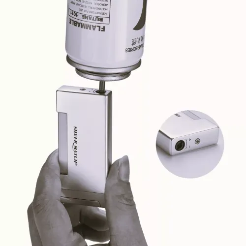 Газові запальнички Запальничка газова п'єзо турбо Silver Match Berlin метал, темний лід (40674363DRI)