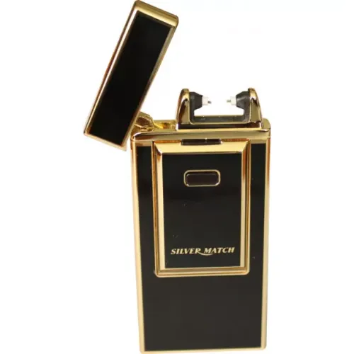 Бензинові запальнички Запальничка Silver Match Sm Electronic Arc Igniter чорна із золотом (40674175BLG)