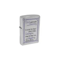 Зажигалка ZIPPO 200 Serenity Prayer Brushed Chrome (24355)