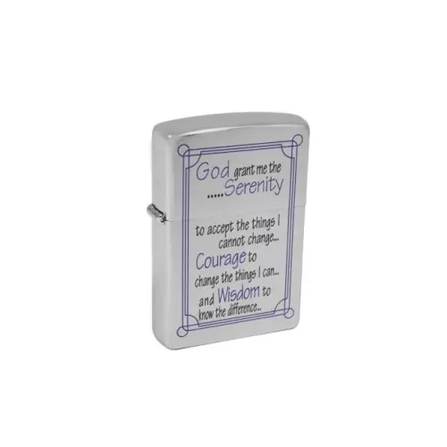 Бензинові запальнички Запальничка ZIPPO 200 Serenity Prayer Brushed Chrome (24355)