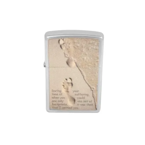 Бензинові запальнички Запальничка Zippo 28180 Footprint in Sand Brushed Chrome