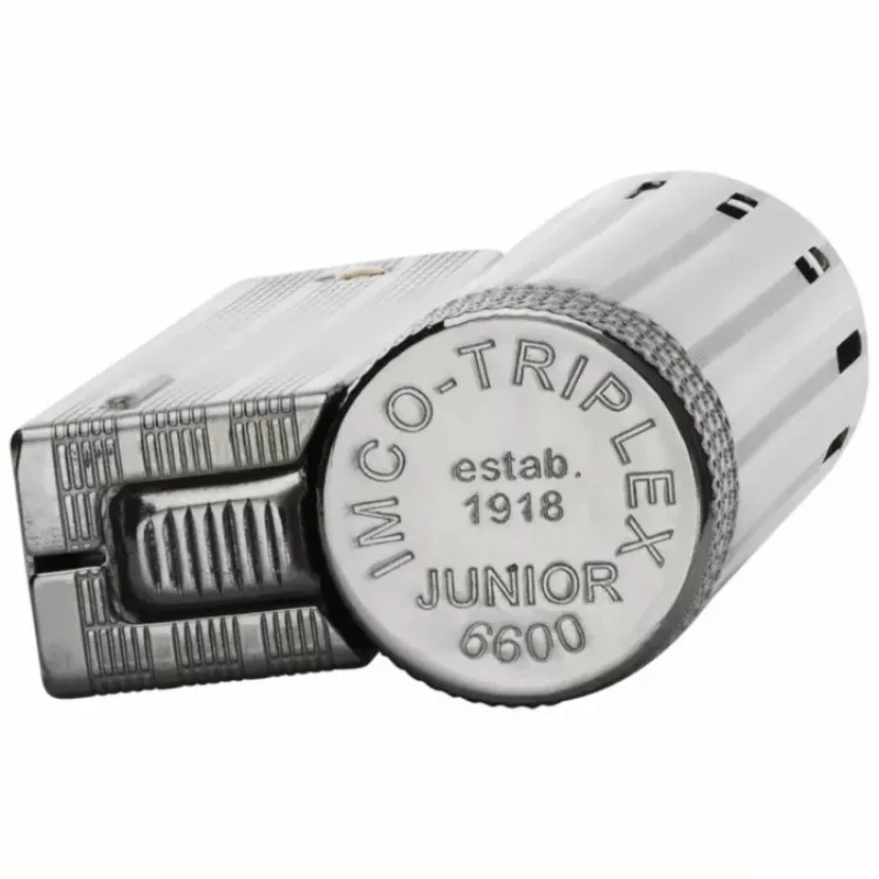 Зажигалка бензиновая IMCO Junior 6600 Oil Сhrome Nickel E/T хром с насечками (IM1800010)