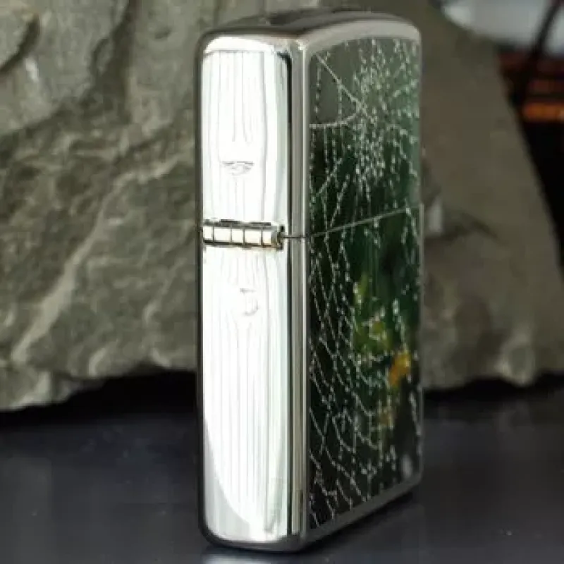 Запальничка бензинова "ZIPPO" SPIDER WEB RAIN DROPS (28285)