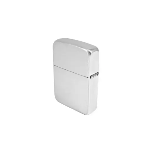 Серебряная бензиновая зажигалка Zippo 24 Silver 1941 Replica Hand Satin Sterling (24)