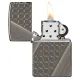 Зажигалка армированная бензиновая ZIPPO Armor® Black Ice® MultiCut Photo Image 360 Elegant Dots Design, черный лед (46812)