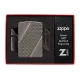 Зажигалка армированная бензиновая ZIPPO Armor® Black Ice® MultiCut Photo Image 360 Elegant Dots Design, черный лед (46812)