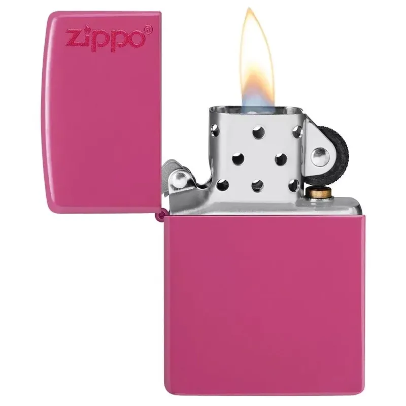 Зажигалка бензиновая Zippo Frequency Zippo Logo Розовая с логотипом (49846 ZL)
