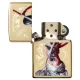 Зажигалка бензиновая ZIPPO MAZZI Dragon Girl High Polish Brass Original , золотистая (29668)