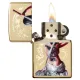 Зажигалка бензиновая ZIPPO MAZZI Dragon Girl High Polish Brass Original , золотистая (29668)