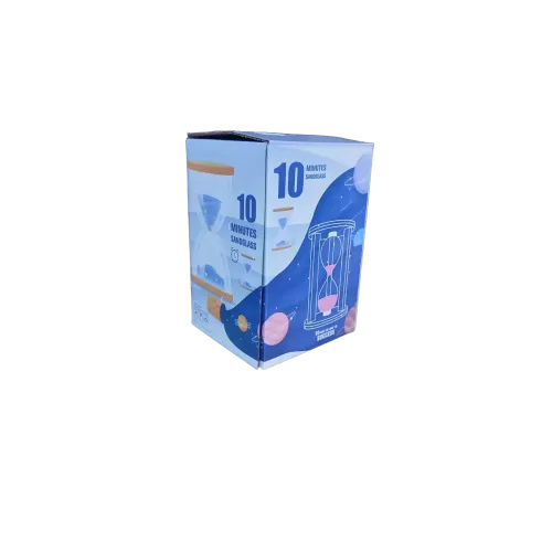 Песочные часы на 10 мин в бамбуке, фиолетовый песок 17х9х9 см (DN32049A)