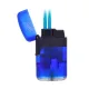 Зажигалка газовая 2 турбо Prof Double Jet Flame Transparent Синяя (40803728BLU)