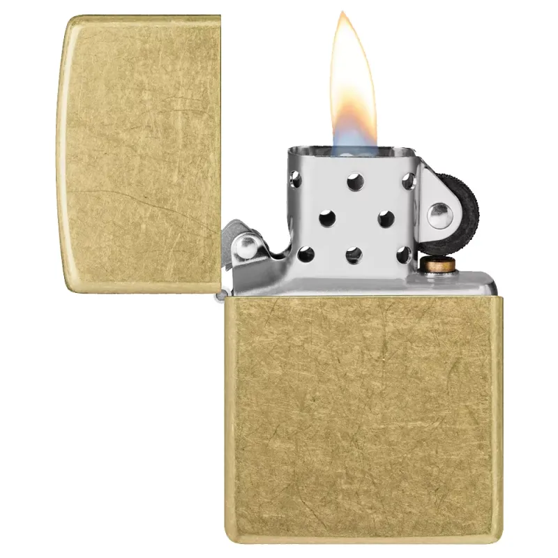 Запальничка бензинова Zippo Regular Street Brass Золотиста (48267)