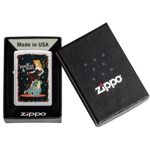 Запальничка бензинова ZIPPO Cool Chick Design, сатиновий хром (48930)