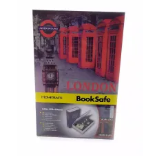 Книга-сейф "London" 24.5х16х5.5 см метал, пластик, сірий, червоний (DN32007A)