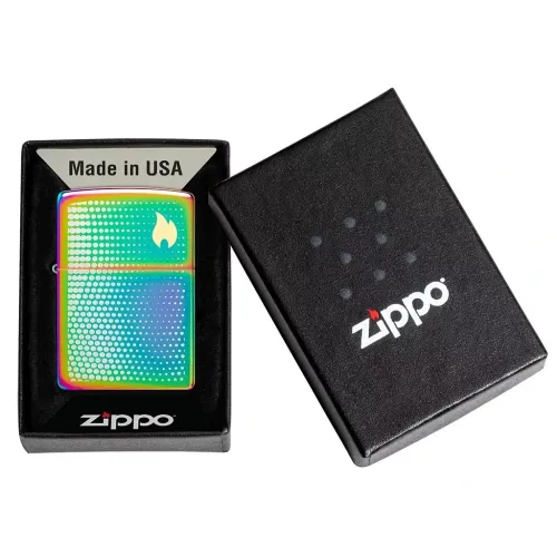 Зажигалка бензиновая Zippo Dots and Flame Design, хамелеон (46569)