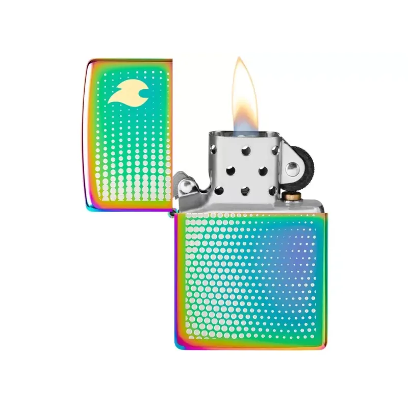 Зажигалка бензиновая Zippo Dots and Flame Design, хамелеон (46569)
