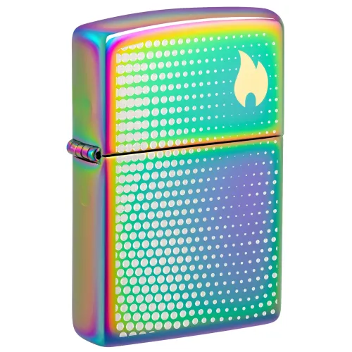 Зажигалка бензиновая Zippo Dots and Flame Design, хамелеон (46569)