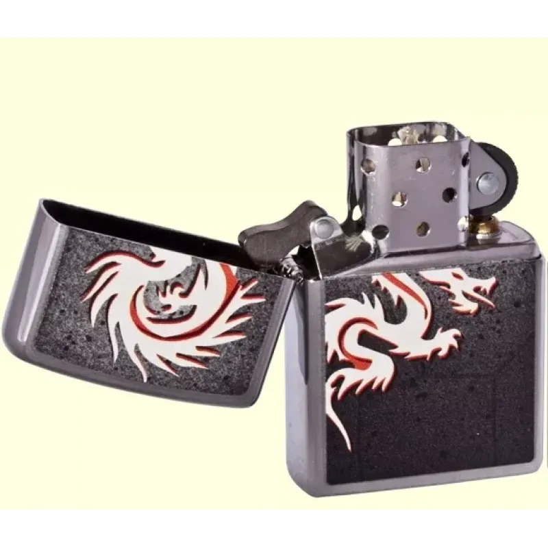 Запальничка бензинова ZIPPO Satin Chrome Tatto Dragon (200.247)