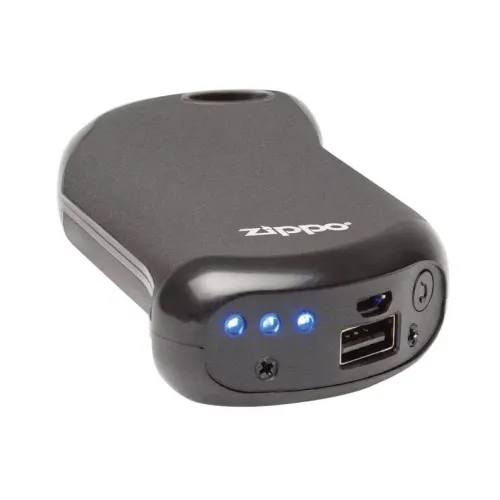 Грелка для рук USB до 9 часов+ Power Bank 5200 mAh ZIPPO Heatbank, индикатор заряда и нагрева, черная, картонная упаковка (2007340)