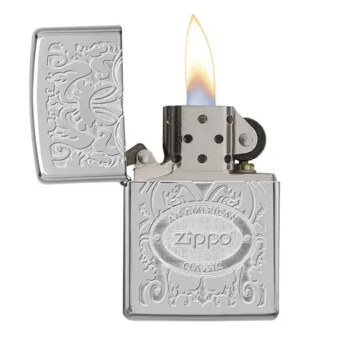 Зажигалка бензиновая Zippo AMERICAN CLAS High Polish Chrome (24751)
