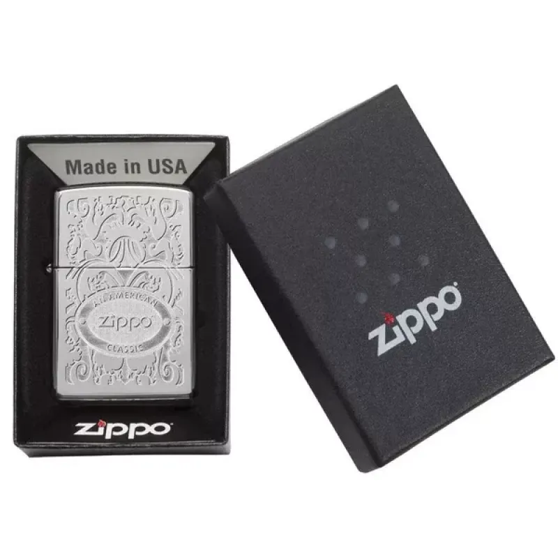 Зажигалка бензиновая Zippo AMERICAN CLAS High Polish Chrome (24751)