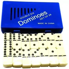 Домино Duke в синем пластиковом кейсе Цветные точки 28 шт (DN32304B)