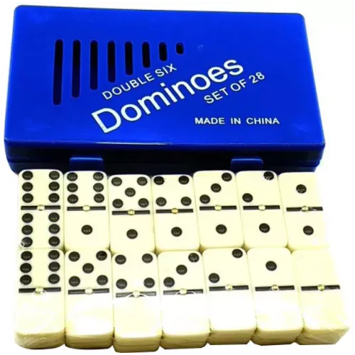 Доміно Домино Duke в синем пластиковом кейсе Цветные точки 28 шт (DN32304B)