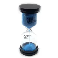 Годинник пісочний на 3 хвилини 10.5х4.5х4.5 см фіолетовий пісок (DN32241)