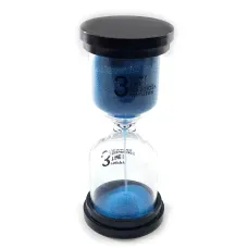 Часы песочные на 3 минуты 10.5х4.5х4.5 см фиолетовый песок (DN32241)